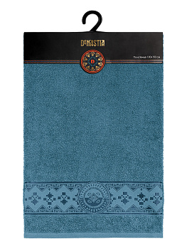 Полотенце 100х150см DE'NASTIA ТАЛИСМАН 1 синий хлопок-100% 000000000001215365
