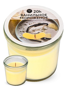 Свеча в стакане 7х7см FORA в ассортименте парафин 000000000001226067