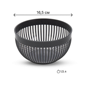 Миска 1,5л двухцветная в ассортименте пластик 000000000001226458