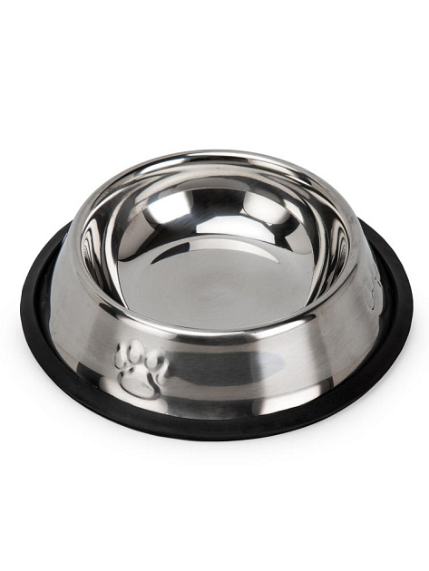 Миска для животных 300мл 13х17см одинарная цельнолитая нержавеющая сталь 000000000001229114
