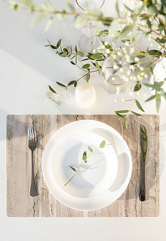 Салфетка сервировочная 45х30см LUCKY мрамор светло-коричневая полипропилен 000000000001211012