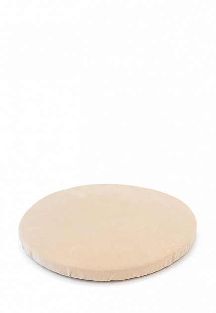 Подушка на стул 31,5см DE'NASTIA круглая бархатная молочный полиэстер 000000000001200412