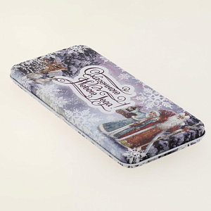 Подарочная коробочка Зимний лес для денег Конверт для денег из черного окрашенного металла / 16,6х7,6х1см арт.78115 000000000001179823