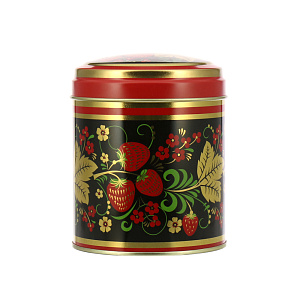 Жестяная банка Хохлома Клубника 000000000001102851