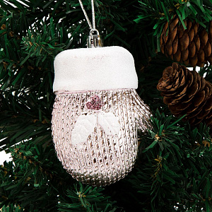 Декоративное украшение Набор 3шт 11см Рукавичка серия Бургунд микс пластик 000000000001224131