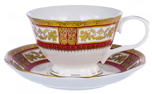Чайная пара чашка фарфор 220мл/блюдце Круиз подарочная упаковка Паллада Balsford 107-04005 000000000001197838