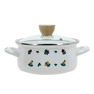 Кастрюля 1,5л MOULIN VILLA Ete стеклянная крышка эмаль 000000000001169486