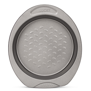 Форма для выпечки 29,3x24,5x4,6см LUCKY Серебрянные Грани круглая 0,4мм сталь 000000000001217822