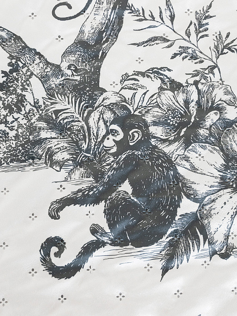 Покрывало 190x220см DE'NASTIA Tiger белый/серый полиэстер 000000000001230717