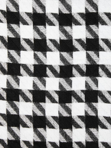 Палантин 70х180см орнамент гусиная лапка черный полиэстер 000000000001229213