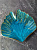 Блюдо 35см EFE glass Ракушка золотая кайма синий стекло 000000000001213514
