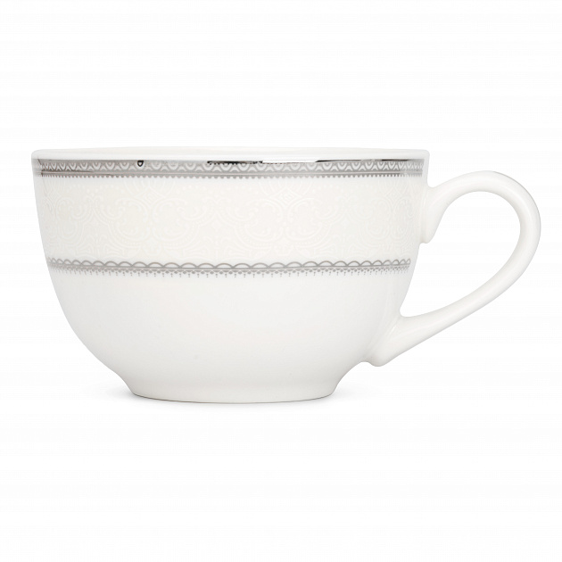Набор чайный на 6 персон Анжелика с серебром фарфор 000000000001219779