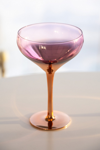 Набор бокалов-креманок 2шт 400мл LUCKY напыление металлик розовое золото/розовый стекло 000000000001216181