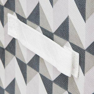 Коробка для хранения 30х30х30см без крышки с ручкой зигзаг белый 000000000001221547