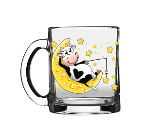 Кружка 320мл чайная Бычки-мечтатели стекло 04с1208 ДЗ Бычки мечт 000000000001202841