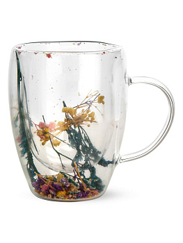 Кружка 350мл Цветы в ассортименте стекло 000000000001223478