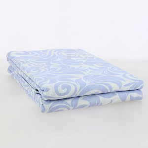 Комплект постельного белья 1,5-спальный ТРАДИЦИЯ Узоры рис068 Вид9/8 синий белоземельная бязь хлопок 100% 000000000001207156