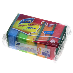 Набор губок для посуды Мега Макси Люкс, 5 шт. 000000000001137440