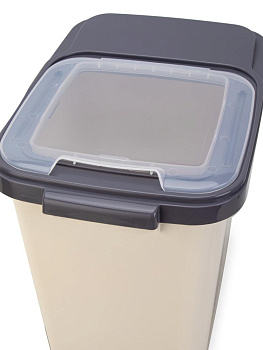 Контейнер для сыпучих продуктов/кормов/овощей 10кг с крышкой микс полипропилен 000000000001229829