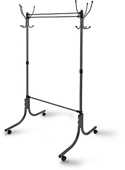 Вешалка гардеробная 6крючков 116х76,5х172,5см НИКА. Общая допустимая нагрузка на вешалку не более20кг. Черная. Сталь с порошковым покрытием пластмасса 000000000001197393