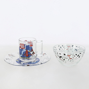 101 ДАЛМАТИНЕЦ Набор для завтрака 3 предмета ОСЗ стекло 000000000001207946