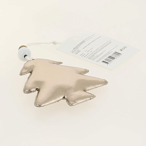 Новогоднее подвесное украшение Блестящая розово-золотистая елка из полиуретана 8x1,5x9см 81433 000000000001201830