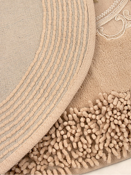 Ковр 60х100 100%хл капуч овал кружево Т 000000000001187187