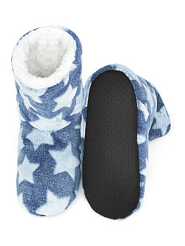 Туфли домашние-тапки р.38-40 LUCKY Угги Звезды синий полиэстер 000000000001187776