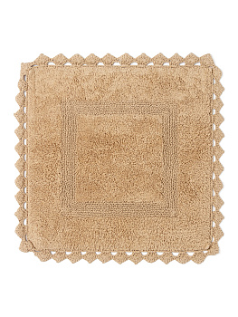 Коврик для туалета 50x50см DE'NASTIA кружево золото хлопок 100% 000000000001207091