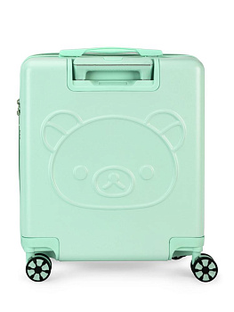 Чемодан на колесах S (38х20х43см) мишка мятный ABS 000000000001226531
