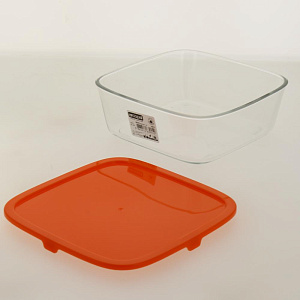 BASICS Контейнер квадр.1,25л оранж крышк N3874 000000000001186971