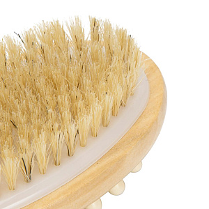 Щетка для тела массажная 35х8х6см двусторонняя дерево/щетина кабана 000000000001224284