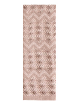 Полотенце кухонное 35x70см DE'NASTIA вафля зиг-заг розовый хлопок 100% 000000000001213578