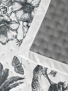 Покрывало 240x260см DE'NASTIA Tiger белый/серый полиэстер 000000000001230719