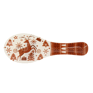 Подставка под ложку 24,2х9,1см ДОРОГО ВНИМАНИЕ Новогодний узор стекло 000000000001209611