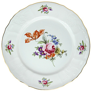 Обеденная тарелка Мейсенский букет, 25 см 000000000001172308