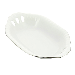 Овальная резная корзинка Платиновая отводка Porcelaine Czech Gold Hands 000000000001136267