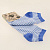 Носки женские размер 36-39 LUCKY заниженные принт синий 000000000001184371