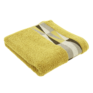 Полотенце 50х90см CLEANELLY BASIC Трианголи махровое плотность 460гр/м желтый 100% хлопок ПЦ2601-4477,15-0960 000000000001201416