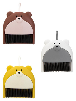 Совок с щеткой 16х6см МИНИ в ассортименте пластик 000000000001229821