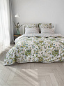 Комплект постельного бельяЕвроDE'NASTIA(пододеяльник200х220простыня230х260наволочки50x70см2шт70х70см2шт)BotehОгурцыПолоскаБелыйЗеленыйСинийЖатыйХлопок 000000000001227510