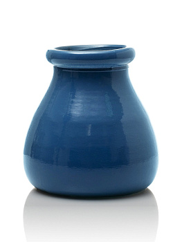 Ваза декоративная 1,1л 13,5x13,5x15см DE'NASTIA Египет горшок ручная работа голубой стекло 000000000001220893