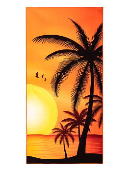 Полотенце пляжное 70х140см Закат микрофибра полиэстер 000000000001227519