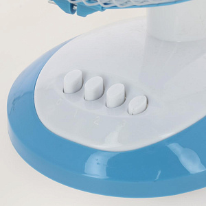 Вентилятор LUAZON HOME LOF-03 настольный 35Вт 28см 3 режима бело-синий 4021012 000000000001205703