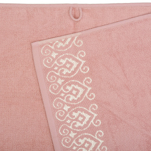 Полотенце махровое 70х130см LUCKY Итальянский бордюр пыльная роза хлопок 100% 000000000001212830