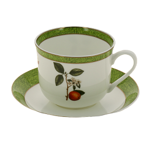 Чайная пара Стейчкол костяной фарфор 480мл, Дыхание Прованса Яблоко,КРС-750 000000000001193673