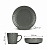 Набор столовой посуды 12 предметов LUCKY рельеф серый керамика 000000000001221931
