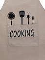 Фартук кухонный 70х60см KOOKING водонепроницаемый полиэстер 000000000001230209