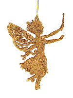 Новогоднее подвесное елочное украшение Фея золото из полипропилена / 14x9,5см арт.80236 000000000001191251