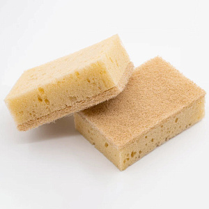 Набор губок 10х6,5х3см/2шт ГОЛУБУШКА ЭКО Натуральная чистота поролон/абразив 000000000001223303